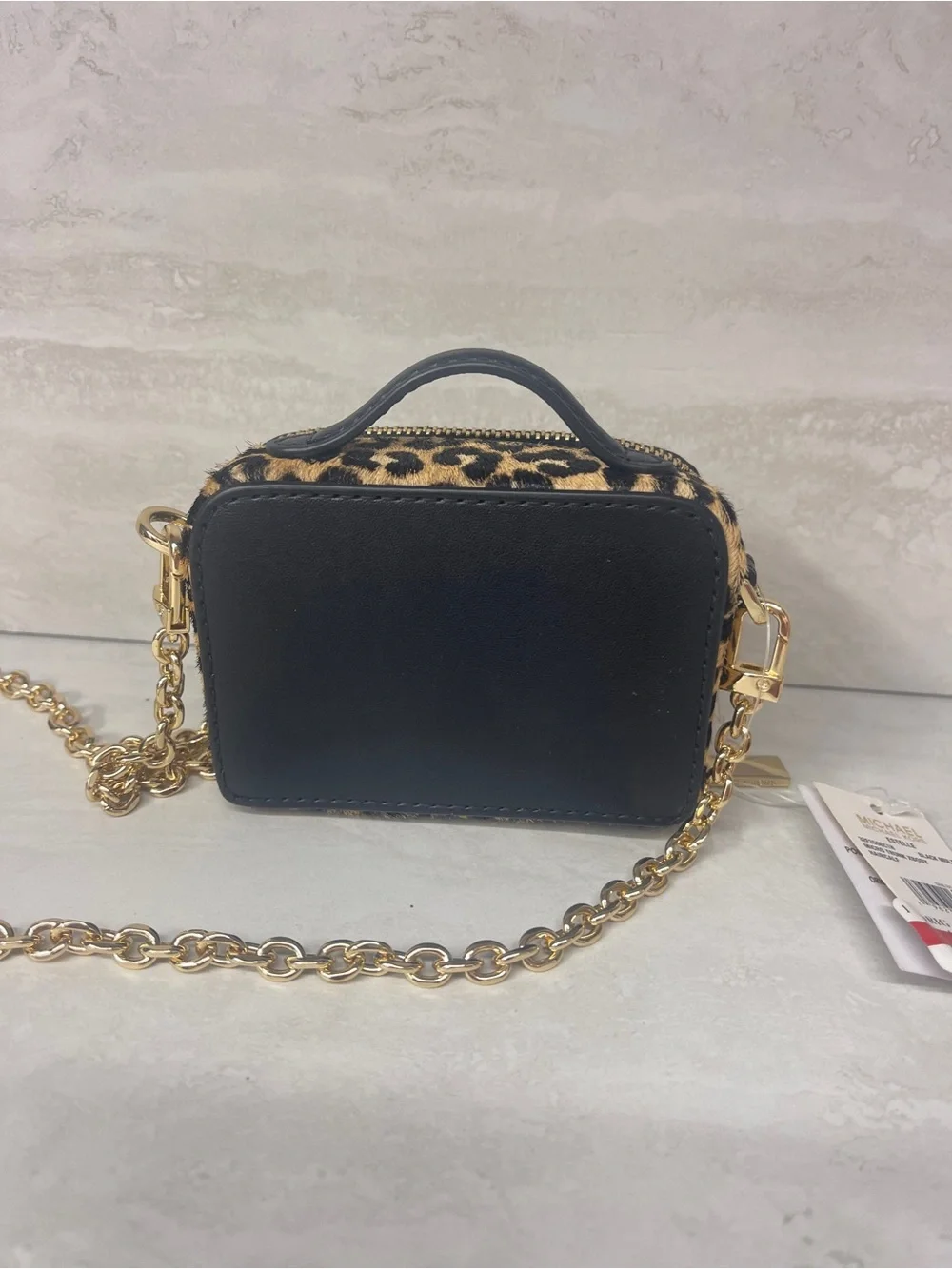 Michael Kors Estelle Micro Trunk Crossbody  Wallet On A Chain Card Case
